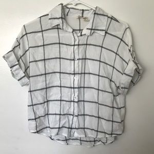 Black and White Plaid Teeshirt